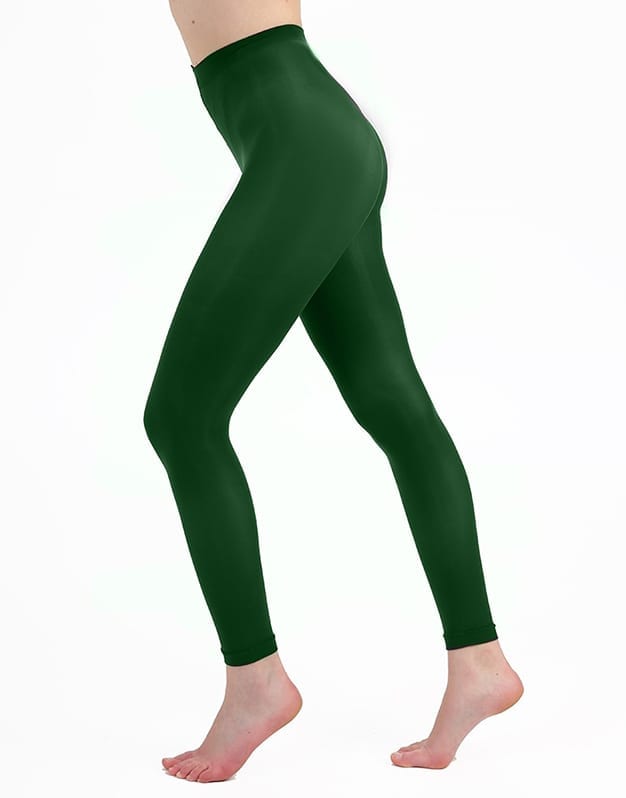 Forest Green Footless Tights | Thighs the Limit